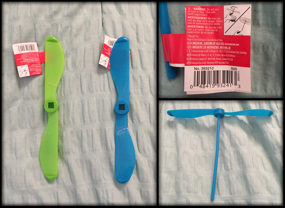 Party Toy propellers from Party City