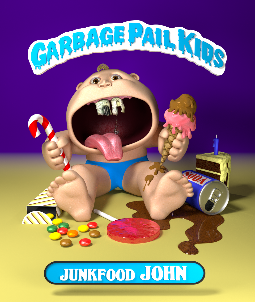 Garbage Pail Kids - Junkfood John